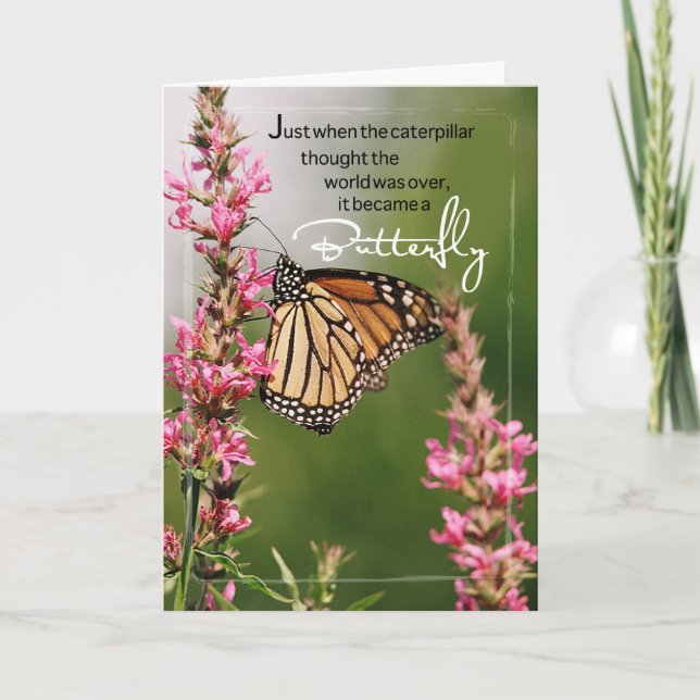 Carte Encouragement des papillons (Devant)