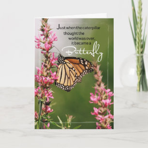 Carte Encouragement des papillons