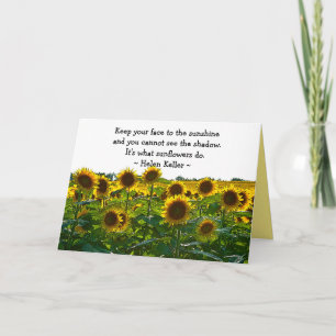 Carte Encouragement du terrain de tournesol