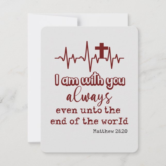 Carte Encouragement KJV Jesus Citation Christian (Devant)