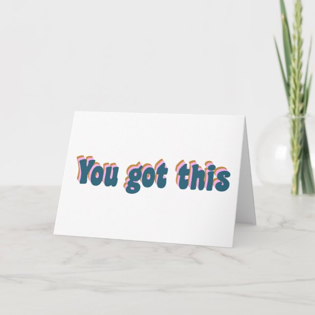 Carte Encouragement Motivation du devis d'ami de soutien (Devant)