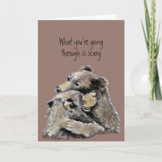 Carte Encouragement Obtenir Bien Cancer Perdre Ours Hugs
