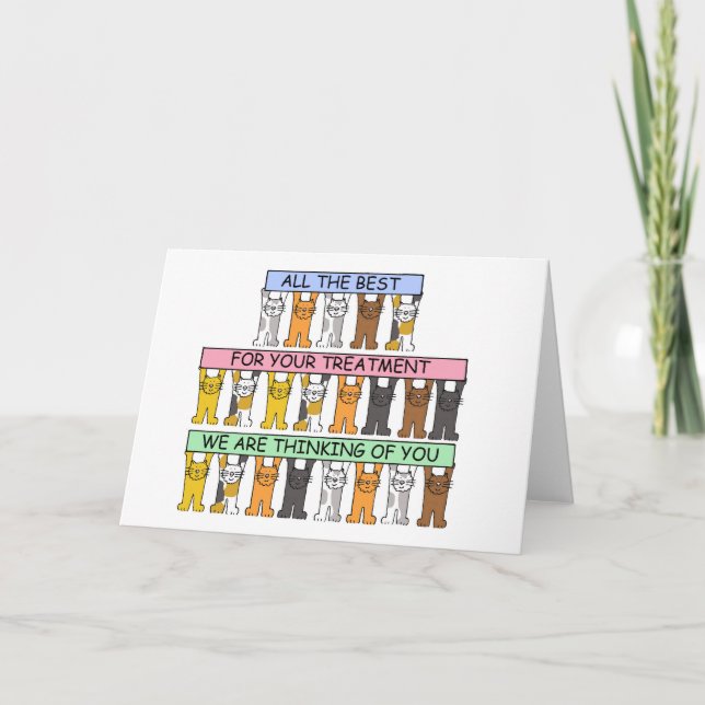 Carte Encouragement par le traitement Cartoon Chats (Devant)