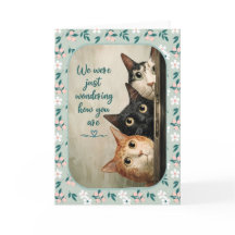 Encouragement pour chat « En pensant à vous »