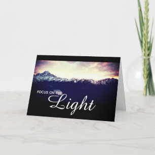 Carte Encouragement pourpre de montagnes de rose de