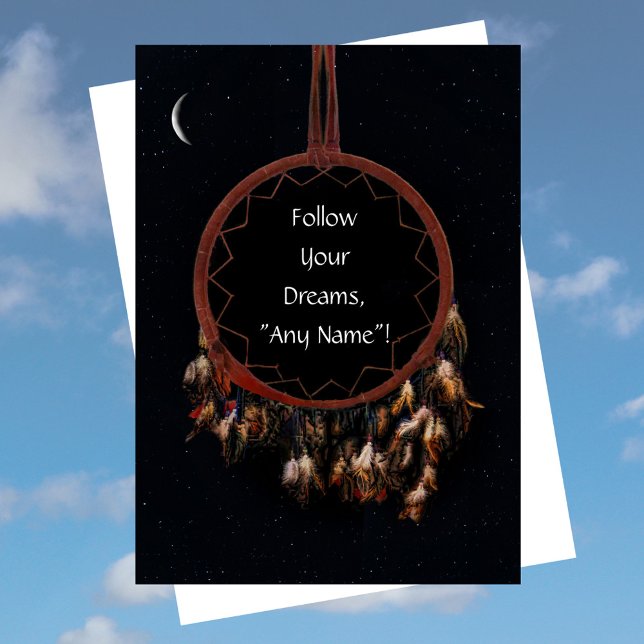 Carte Encouragement Suivez vos rêves Dreamcatcher (Créateur téléchargé)