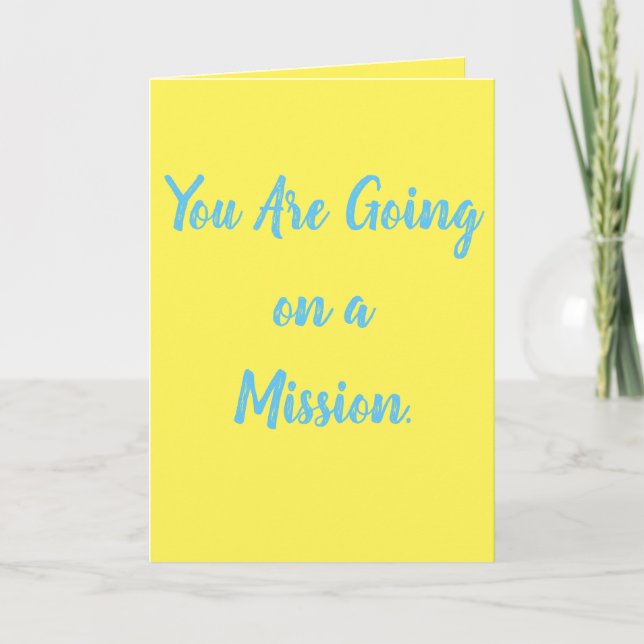 Carte Encourager les personnes qui se rendent en mission (Devant)