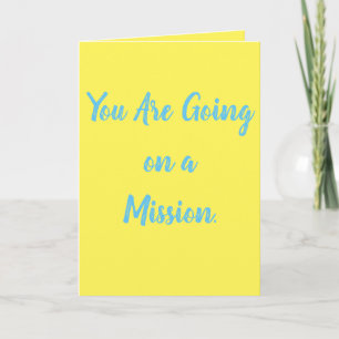 Carte Encourager les personnes qui se rendent en mission