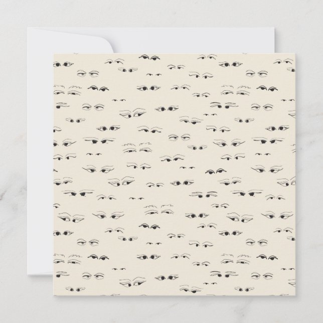 Carte Encre pour yeux amusant dessin fine art motif cart (Devant)