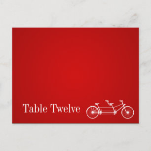 Carte Endroit Écrit Whimsical Red Double Vélo