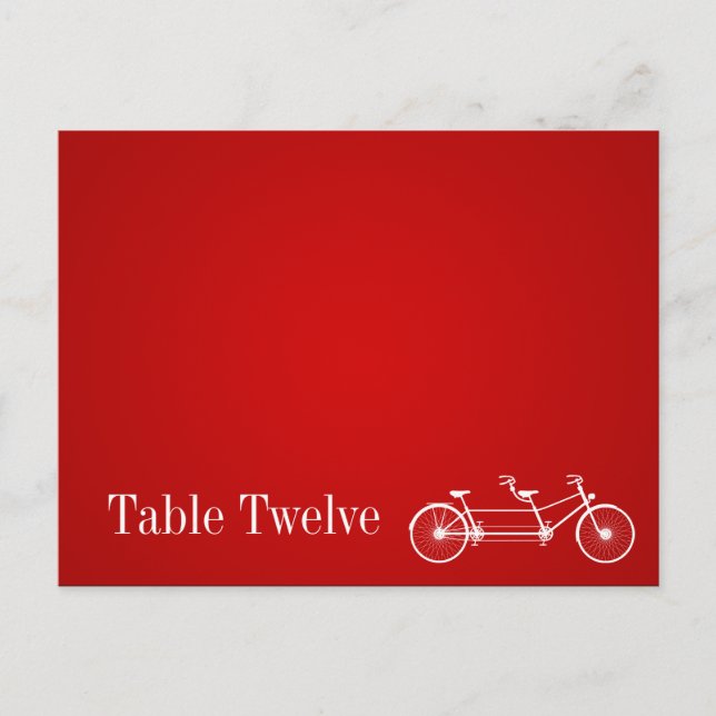 Carte Endroit Écrit Whimsical Red Double Vélo (Devant)