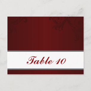 Carte Endroit Écrite Maroon foncé Gris Fils Rouge 