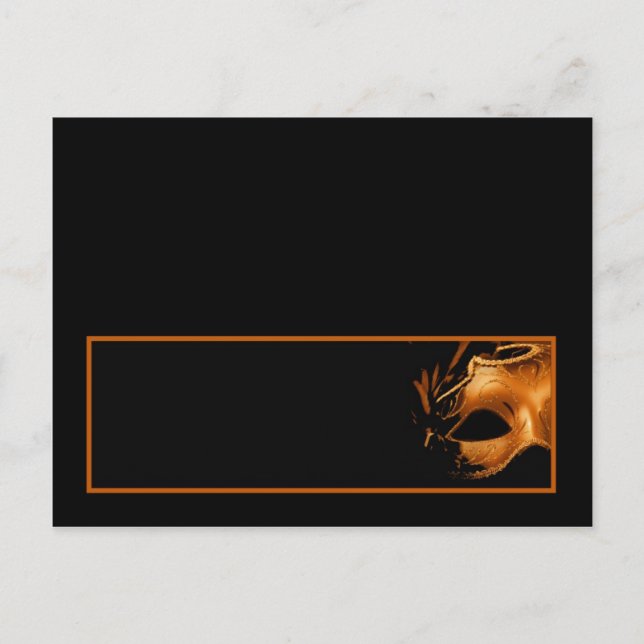 Carte Endroit Écrite Sweet 16 Orange Noir (Devant)