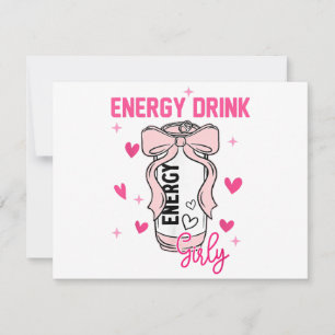 Carte Energy Drink Girly Drôle Boire Amoureux Design