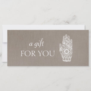 Carte Energy Healer Henna Lotus Certificat cadeau 2