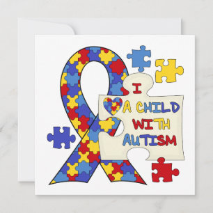 Carte Enfant avec le ruban de sensibilisation sur