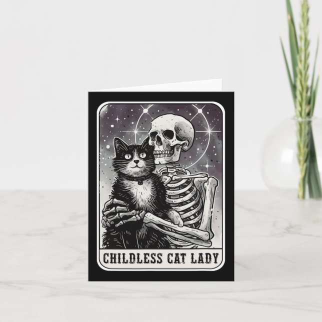 Carte Enfant Chat Lady Tarot Vintage (Devant)