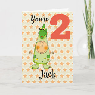 Carte enfant d'anniversaire de dragon (âge personnalisé)