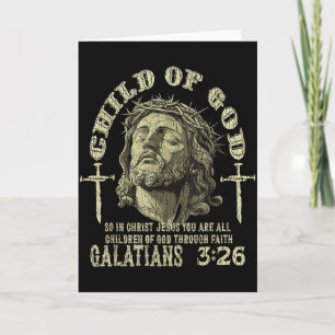 Carte Enfant de Dieu Galates 3_26 Verset biblique Chréti