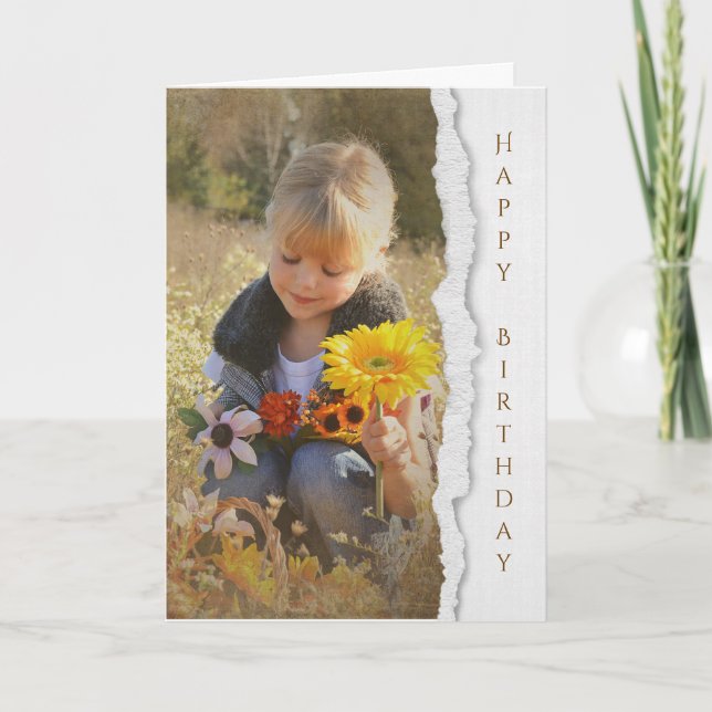 Carte enfant de pays avec bouquet de tournesol (Devant)