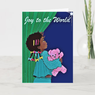Carte Enfant et étoile de Noël 