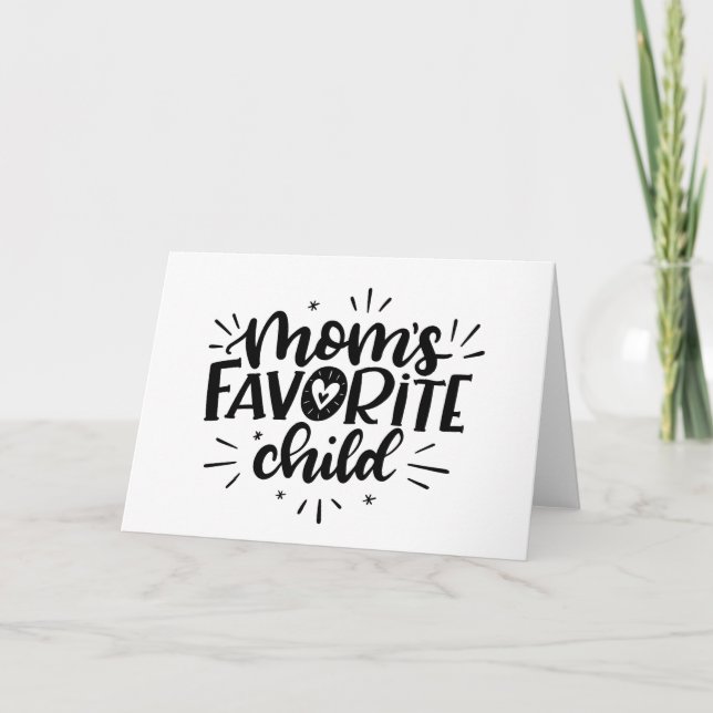 Carte Enfant favori de maman, en lettres (Devant)