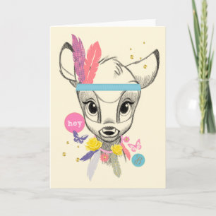 Carte Enfant Fleur Bambi - Hey