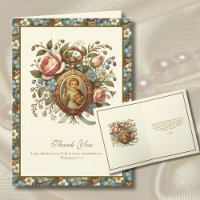 Enfant Jésus dans un casier Vintage fleuri avec Ro