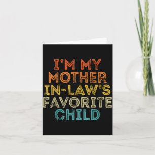 Carte Enfant préféré de la belle-mère drôle parent rétro