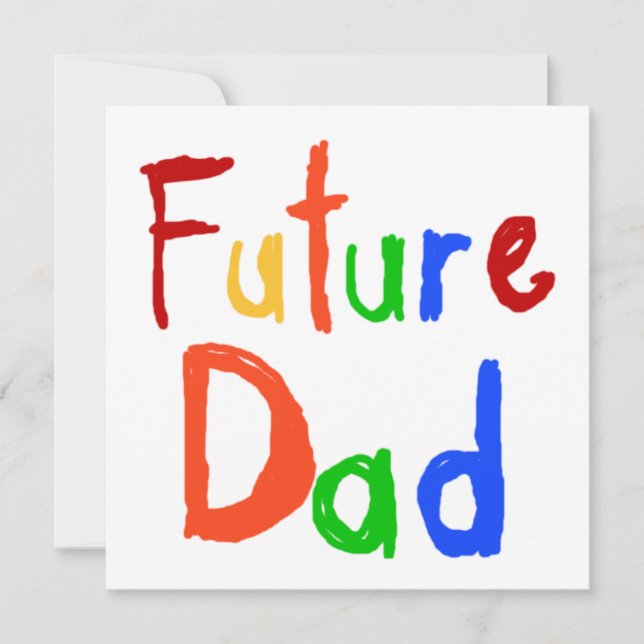 Carte Enfant Texte Futur Papa T-shirts et cadeaux (Devant)