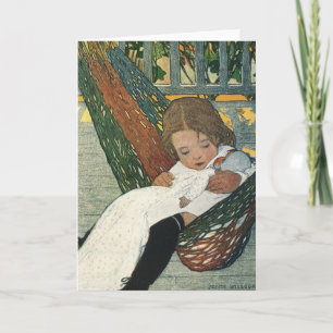 Carte Enfant vintage avec poupée par Jessie Willcox Smit