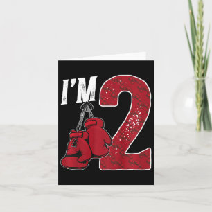 Carte Enfants 2e anniversaire Boy Boy Boy Deux ans Boxer