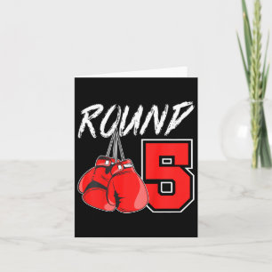 Carte Enfants 5e anniversaire Boxer Boy 5 ans Boxer Anni
