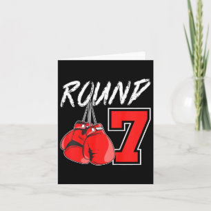Carte Enfants 7e anniversaire Boxer Boy 7 ans Boxer Anni
