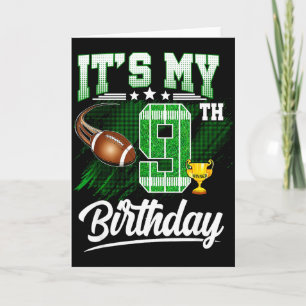 Carte Enfants 9 ans C'est mon 9ème anniversaire Thème Fo