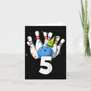 Carte Enfants Bowling Anniversaire 5 Bowling Thème 5ème 