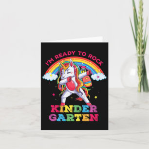Carte Enfants Dabbing Unicorn Je Suis Prêt À Rock Kinder
