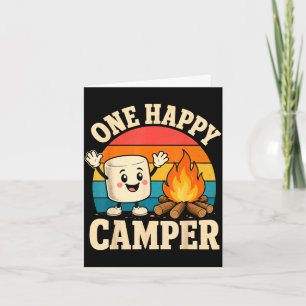 Carte Enfants de camping marshmallow mignon feu de camp