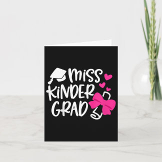 Carte Enfants de la maternelle Graduation Miss Kinder Gr