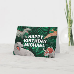 Carte Enfants Dino Jurassic Trex Boy Dinosaur Anniversai