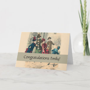 Carte Enfants Famille Antique Victorienne Enfant