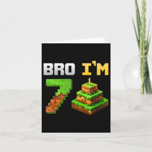 Carte Enfants Garçon Son 7ème Anniversaire Jeu de Bro Pi