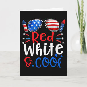 Carte Enfants garçons patriotiques rouges blancs et cool
