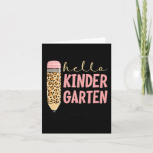 Carte Enfants Hello Kindergarten 1er Jour De Maternelle 