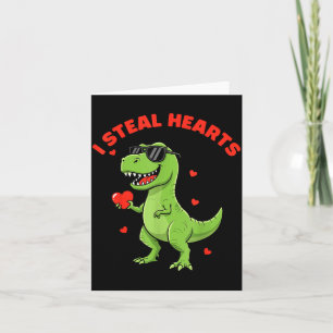 Carte Enfants je vole les coeurs trex dino bébé garçon S