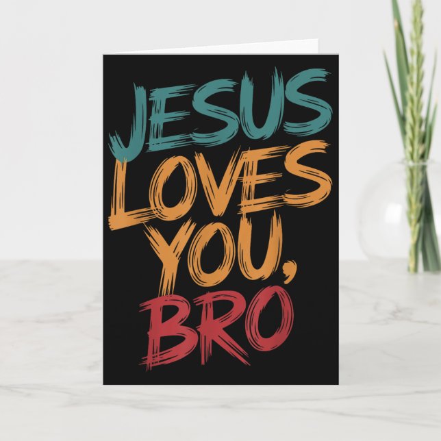 Carte Enfants Jésus vous aime frère drôle garçons chréti (Devant)
