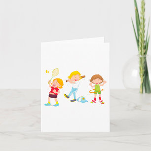 Carte Enfants Jouant Au Sport