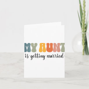 Carte Enfants Ma Tante Va Se Marier Niece Nephew De