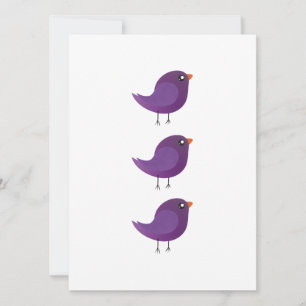 Carte Enfants mignonette birdy