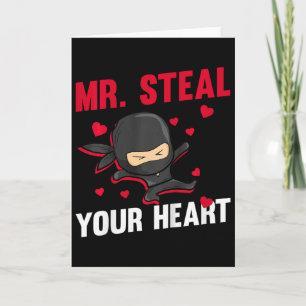Carte Enfants Ninja M. volez votre cœur tout-petit garço
